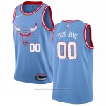Maglia Chicago Bulls Citta Personalizzate Blu