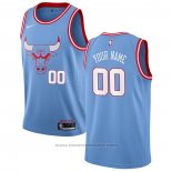 Maglia Chicago Bulls Citta Personalizzate Blu