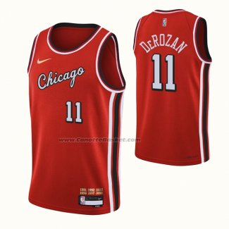 Maglia Chicago Bulls DeMar DeRozan NO 11 Citta 2021-22 Rosso