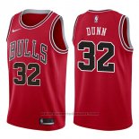 Maglia Chicago Bulls Kris Dunn #32 Icon 2017-18 Rosso