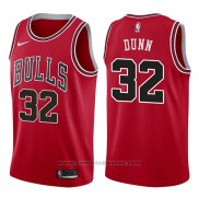 Maglia Chicago Bulls Kris Dunn #32 Icon 2017-18 Rosso