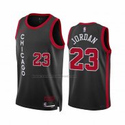 Maglia Chicago Bulls Michael Jordan #23 Citta 2023-24 Nero