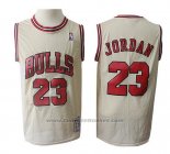 Maglia Chicago Bulls Michael Jordan Retro #23 Crema