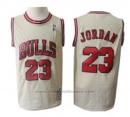 Maglia Chicago Bulls Michael Jordan Retro #23 Crema