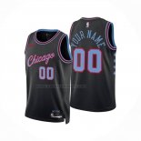 Maglia Chicago Bulls Personalizzate Citta 2025-26 Nero