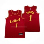 Maglia Cleveland Cavaliers James Harden No 1 Citta 2023-24 Rosso