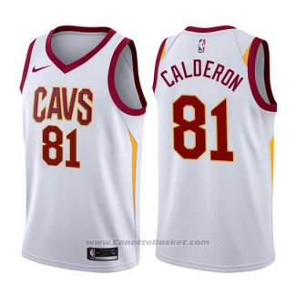 Maglia Cleveland Cavaliers Jose Calderon #81 Association 2017-18 Bianco