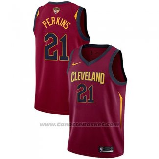 Maglia Cleveland Cavaliers Kendrick Perkins #21 Icon 2017-18 Finals Bound Rosso