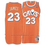 Maglia Cleveland Cavaliers LeBron James #23 Retro Arancione