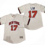 Maglia Corta Manga New York Knicks Jeremy Lin No 17 Bianco