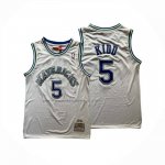 Maglia Dallas Mavericks Jason Kidd No 5 Mitchell & Ness 1994-95 Bianco