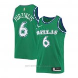 Maglia Dallas Mavericks Kristaps Porzingis #6 Hardwood Classic 2020-21 Verde