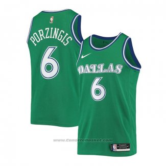 Maglia Dallas Mavericks Kristaps Porzingis #6 Hardwood Classic 2020-21 Verde