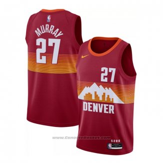 Maglia Denver Nuggets Jamal Murray #27 Citta 2020-21 Rosso