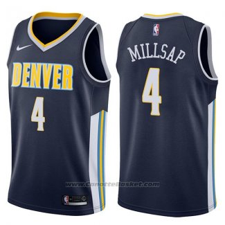 Maglia Denver Nuggets Paul Millsap #4 Icon 2017-18 Blu