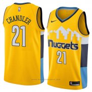 Maglia Denver Nuggets Wilson Chandler #21 Statement 2018 Giallo