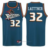 Maglia Detroit Pistons Christian Laettner #32 Retro Blu