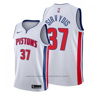 Maglia Detroit Pistons Deividas Sirvydis #37 Association 2019-20 Bianco