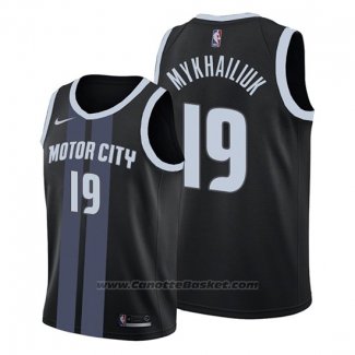 Maglia Detroit Pistons Svi Mykhailiuk #19 Citta Nero