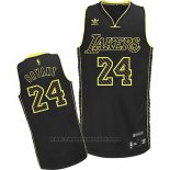 Maglia Elettricita Moda Los Angeles Lakers Kobe Bryant #24 Nero