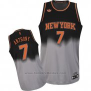 Maglia Fadeaway Moda Carmelo Anthony #7 Grigio