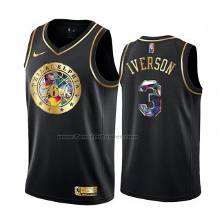 Maglia Golden Edition Philadelphia 76ers Allen Iverson #3 2021-22 Nero