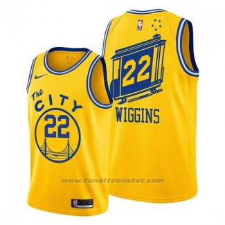 Maglia Golden State Warriors Andrew Wiggins #22 Classic 2019-20 Giallo