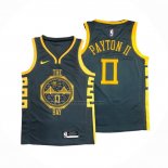 Maglia Golden State Warriors Gary Payton II NO 0 Citta 2018-19 Blu