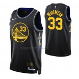 Maglia Golden State Warriors James Wiseman NO 33 Citta 2021-22 Nero