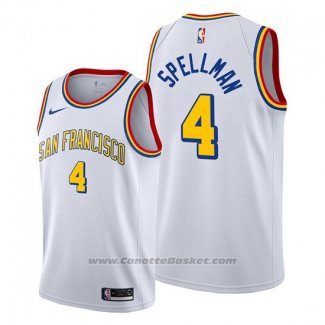 Maglia Golden State Warriors Omari Spellman #4 Classic Edition Bianco