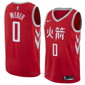 Maglia Houston Rockets Briante Weber #0 Citta 2018 Rosso