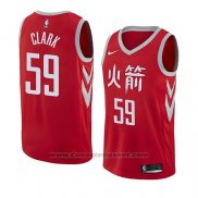 Maglia Houston Rockets Gary Clark #59 Citta 2018 Rosso