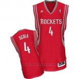 Maglia Houston Rockets Luis Scola #4 Rosso