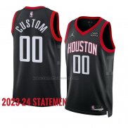 Maglia Houston Rockets Personalizzate Statement 2023-24 Nero