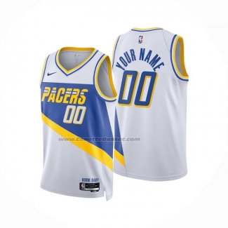 Maglia Indiana Pacers Personalizzate Citta 2025-26 Bianco