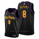 Maglia Los Angeles Lakers Kobe Bryant #8 Citta 2019-20 Nero