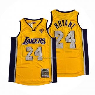 Maglia Los Angeles Lakers Kobe Bryant No 24 Mitchell & Ness 2009-10 Giallo
