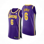 Maglia Los Angeles Lakers LeBron James #6 Statement Autentico Viola