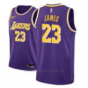 Maglia Los Angeles Lakers Lebron James #23 Nike Statement 2018-19 Viola