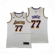 Maglia Los Angeles Lakers Luka Doncic No 77 2024-25 Bianco