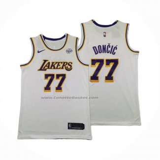 Maglia Los Angeles Lakers Luka Doncic No 77 2024-25 Bianco