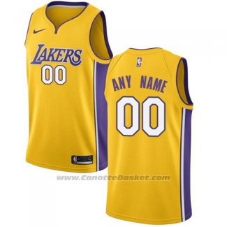 Maglia Los Angeles Lakers Nike Personalizzate 17-18 Giallo