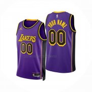 Maglia Los Angeles Lakers Personalizzate Statement 2024-25 Viola
