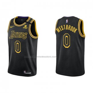 Maglia Los Angeles Lakers Russell Westbrook NO 0 Mamba 2021-22 Nero