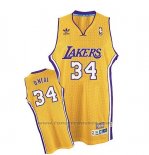 Maglia Los Angeles Lakers Shaquille O'Neal #34 Retro Giallo