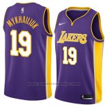 Maglia Los Angeles Lakers Sviatoslav Mykhailiuk #19 Statement 2018 Viola