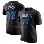 Maglia Manica Corta Dallas Mavericks Luka Doncic Citta 2023-24 Nero