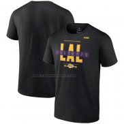 Maglia Manica Corta Los Angeles Lakers 2023 NBA Playoffs Jump Ball Nero