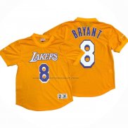 Maglia Manica Corta Los Angeles Lakers Kobe Bryant NO 8 Giallo