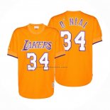 Maglia Manica Corta Los Angeles Lakers Shaquille O'neal NO 34 Giallo